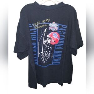 Vtg 90s Superbowl XXVII Buffalo Bills AFC Champions 1992 Pasadena Bound Mint Blk